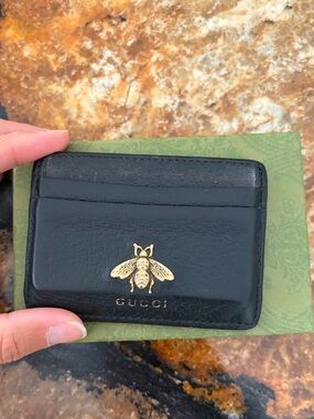 Gucci animale bee card holder